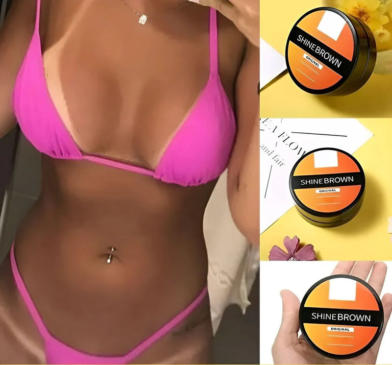 Crema Acelerador Bronceadora Shine Brown Ouhoe Compre 1 lleve 2