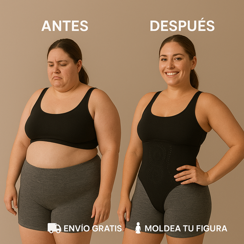 Combo de Shorts de Yoga Cinza y Cinta Corset Redutor
